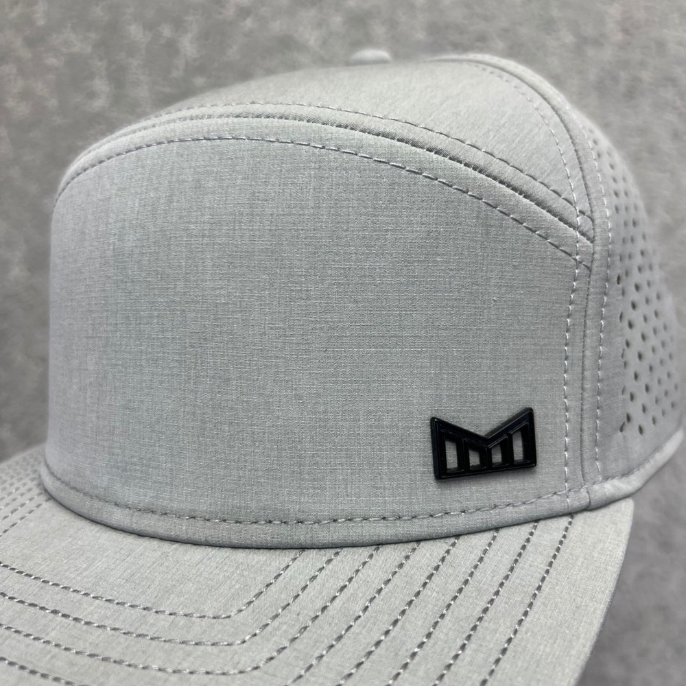 Melin Trenches Icon Hydro Snapback Hat Heather Grey Performance Golf 58cm - Picture 3 of 11